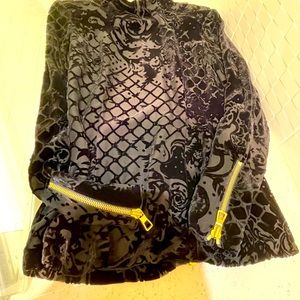 Balmain X H&M black velvet blouse